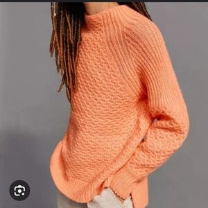 Anthropologie mock neck tunic oversized sweater